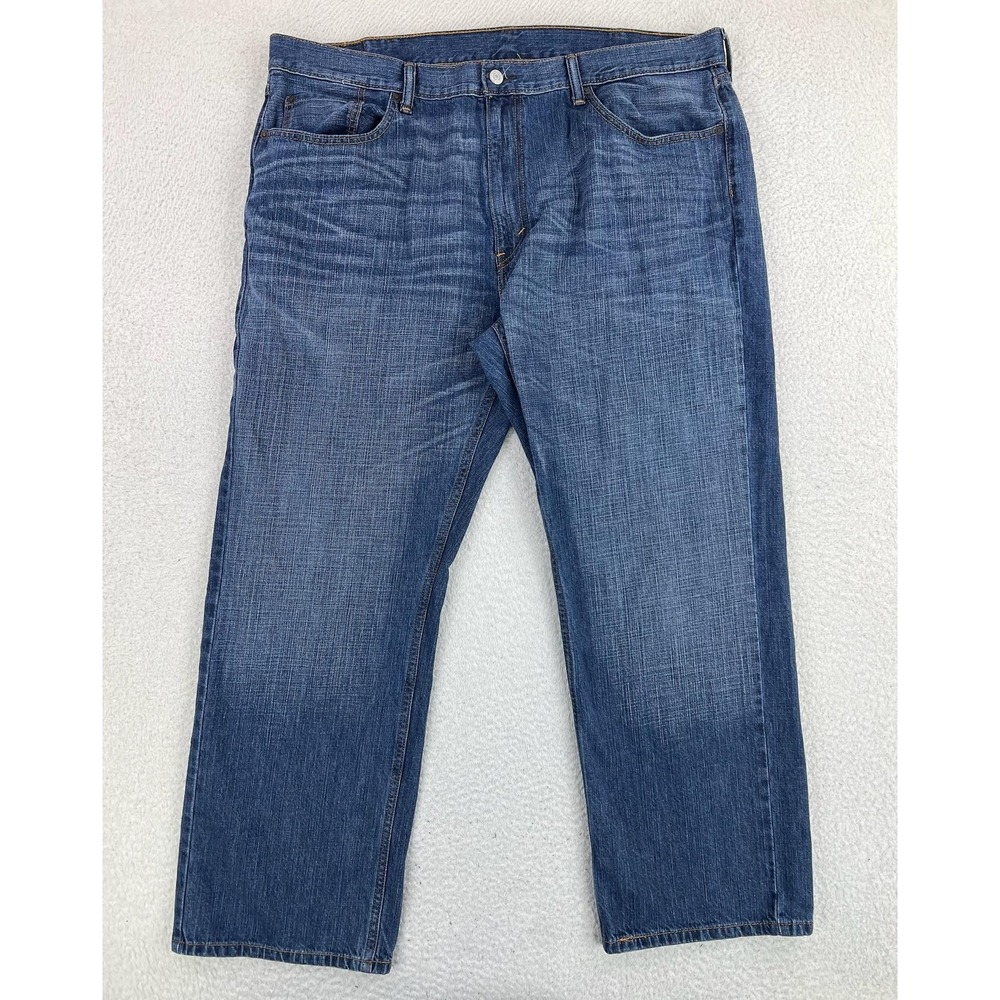 Levis 559 Jeans Mens 42x30 Blue Relaxed Straight 100% Cotton Denim Med Wash